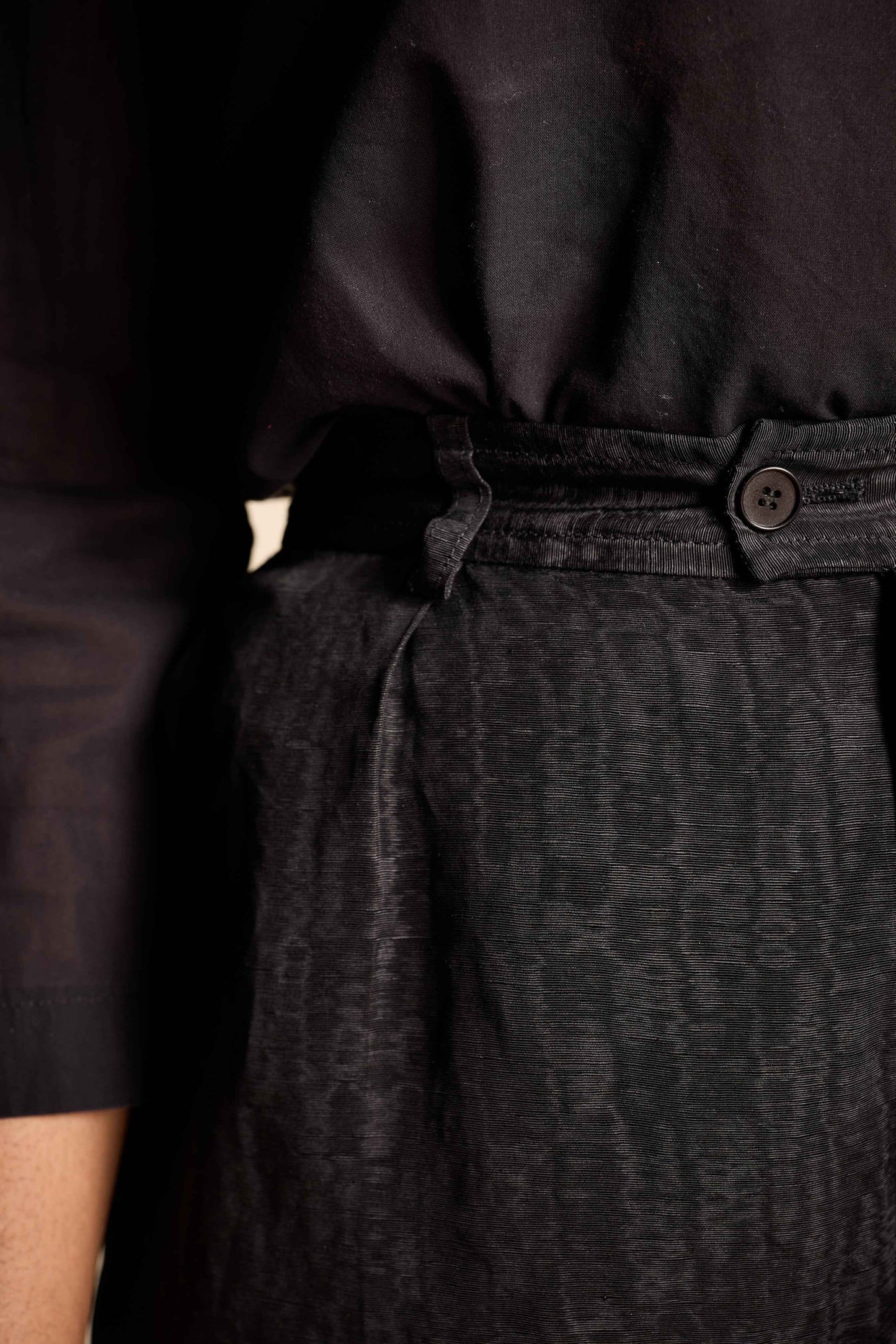 Yves Saint Laurent Spring/Summer 1991 Black Moire Shorts