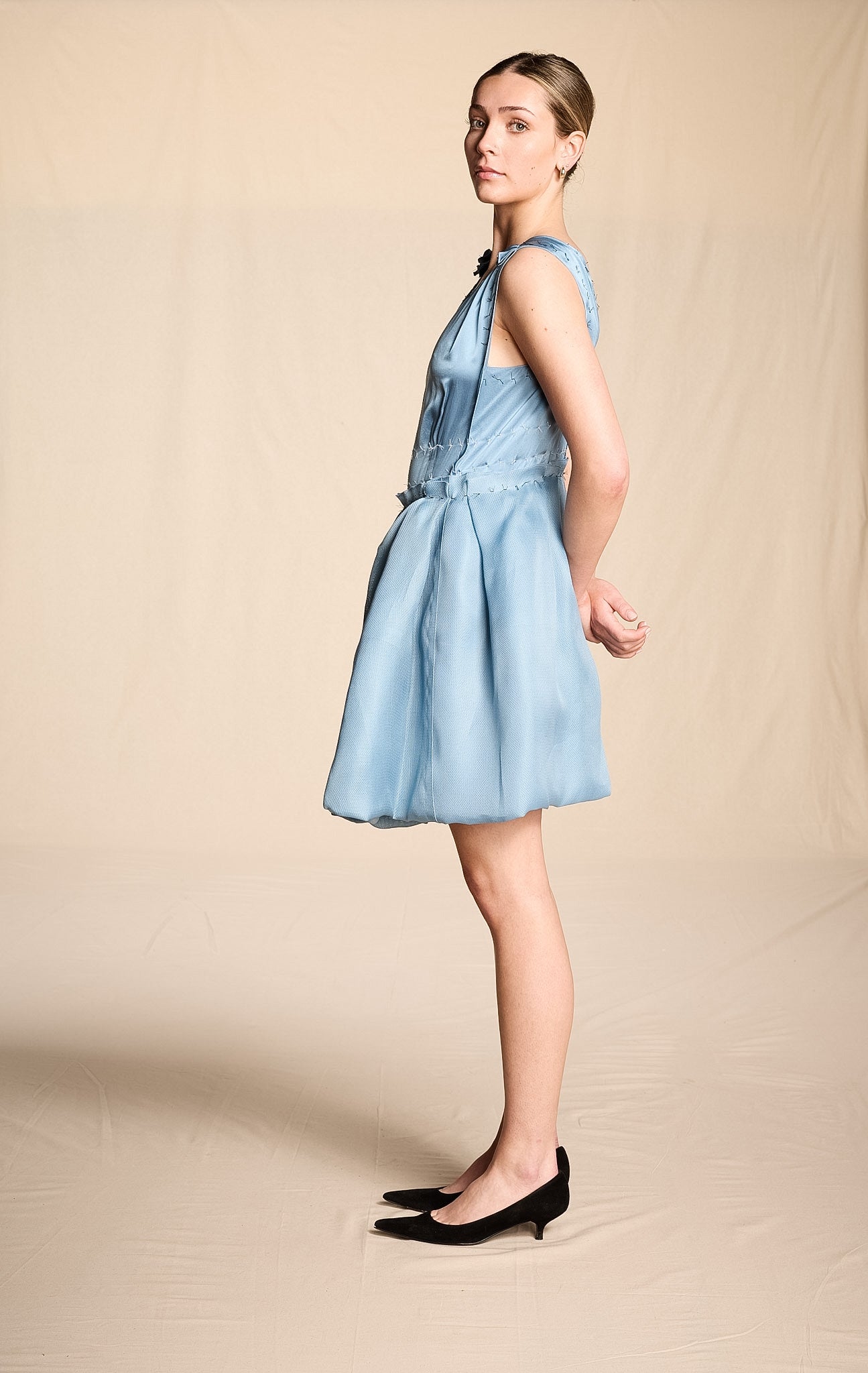 Lanvin Spring/Summer 2016 Blue Silk Dress