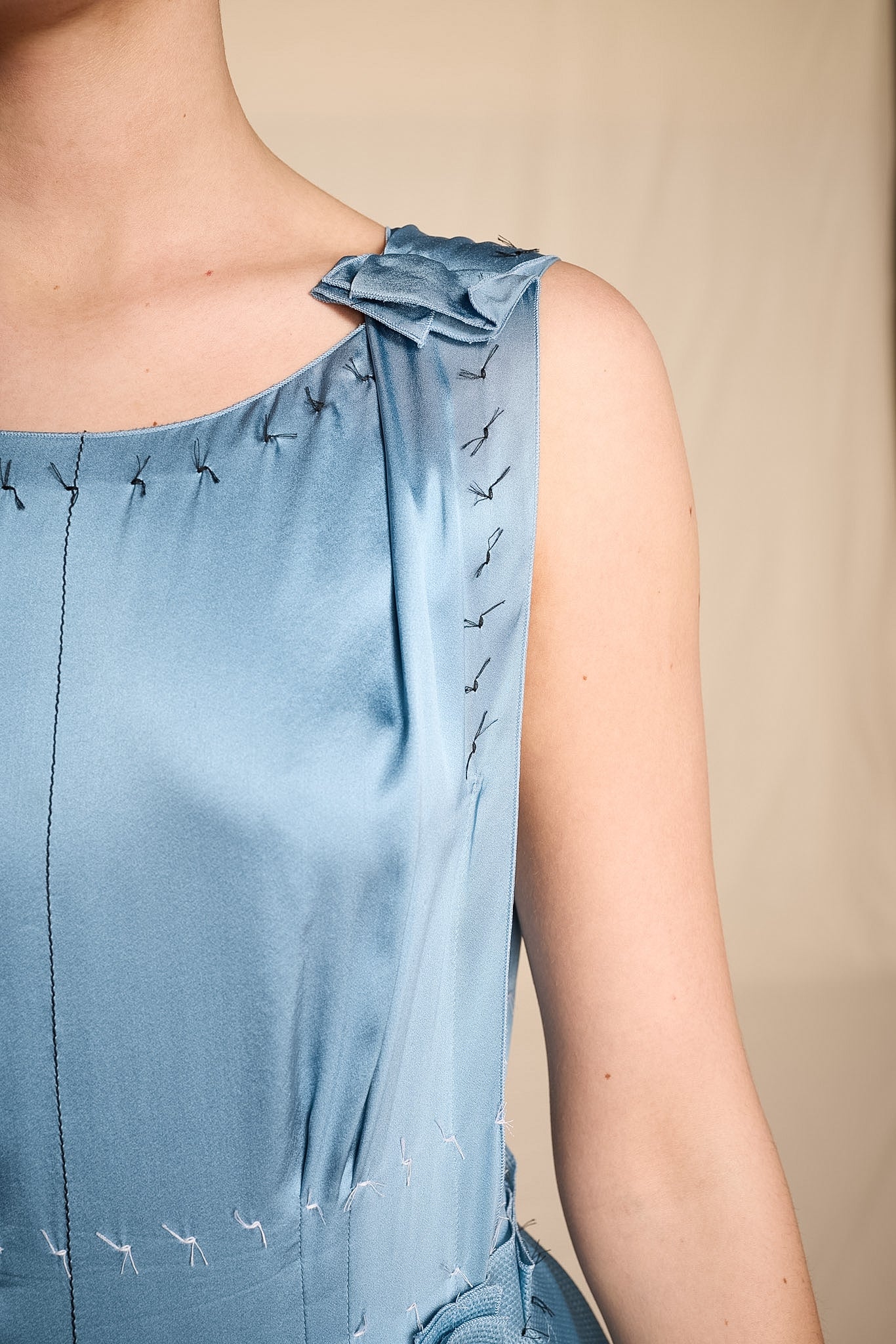 Lanvin Spring/Summer 2016 Blue Silk Dress