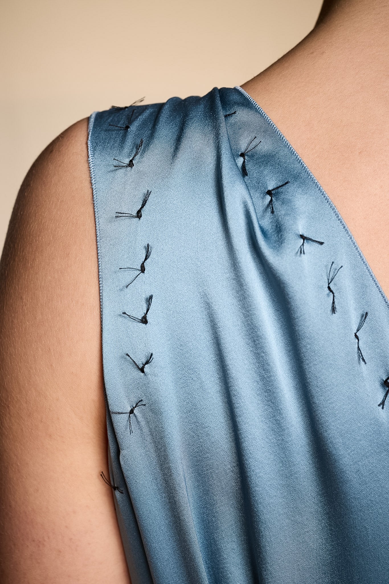 Lanvin Spring/Summer 2016 Blue Silk Dress