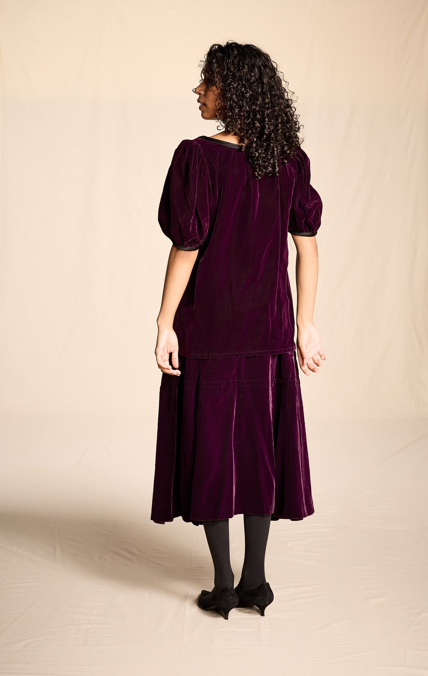 Yves Saint Laurent 1970s-1980s Violet Velvet Ensemble