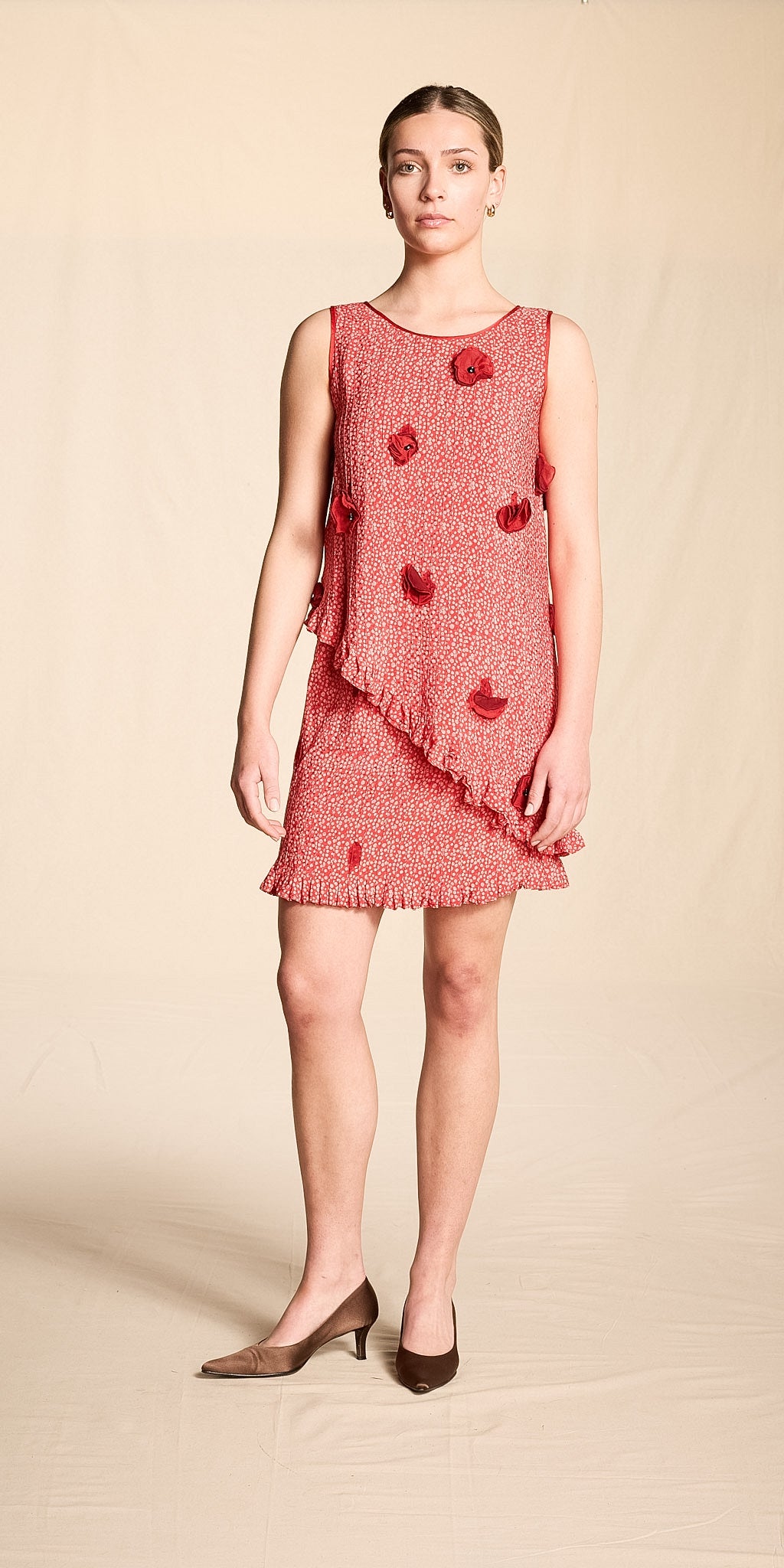 Geoffrey Beene Spring/Summer 1983 Cherry Silk Ensemble