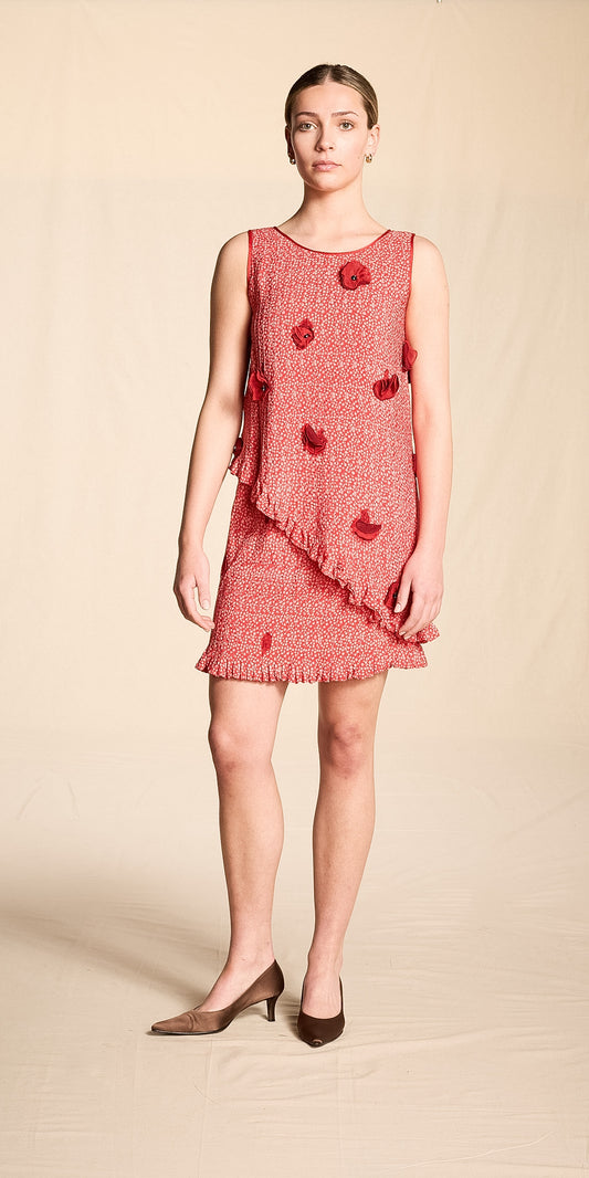 Geoffrey Beene Spring/Summer 1983 Cherry Silk Ensemble