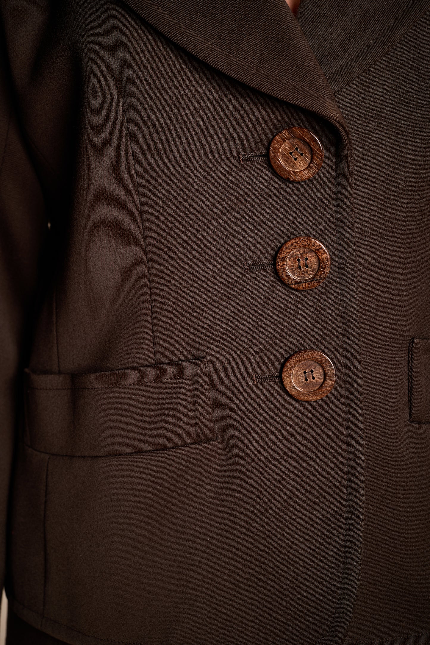 Yves Saint Laurent 1990s Chocolate Brown Pantsuit
