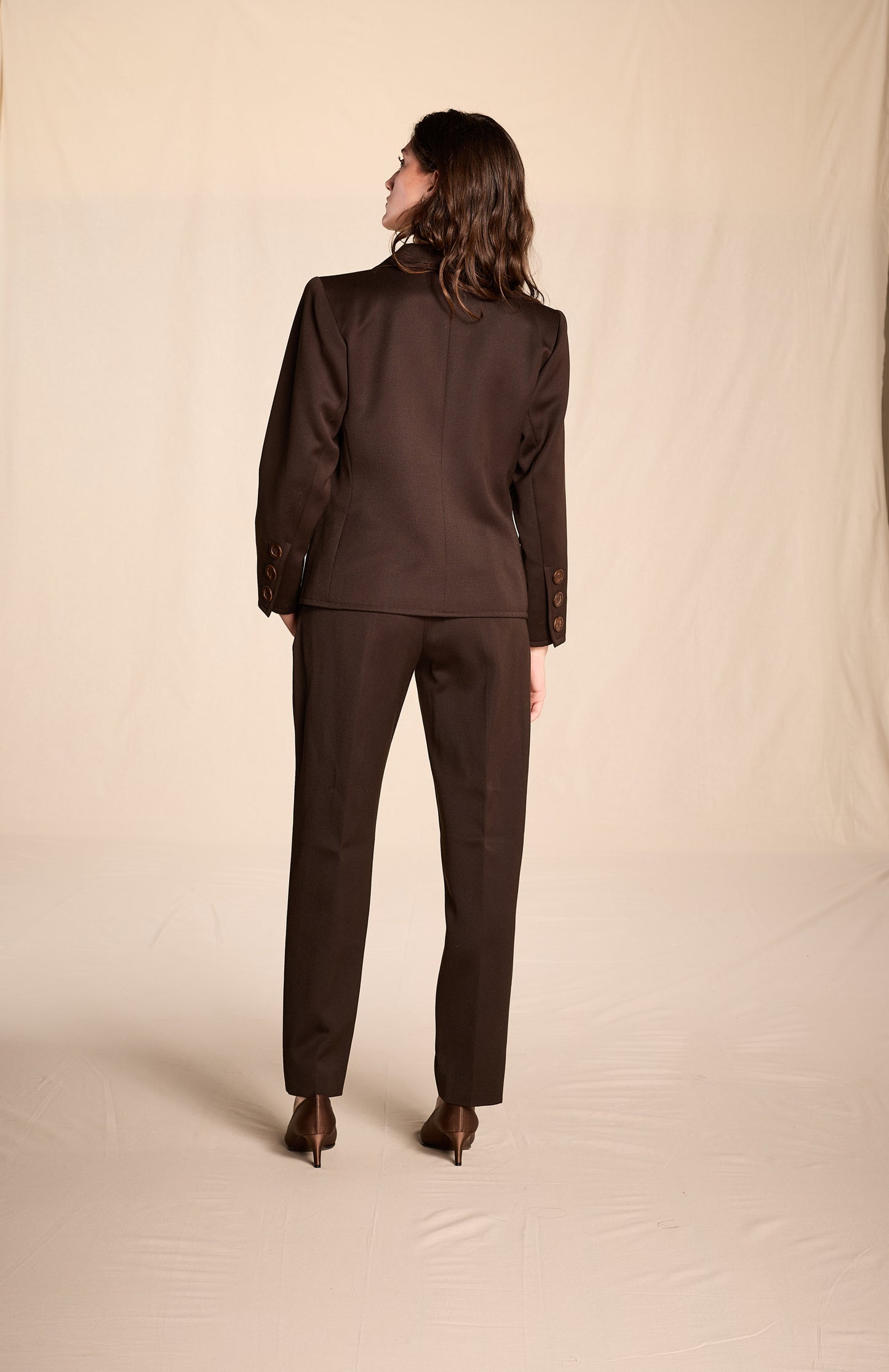 Yves Saint Laurent 1990s Chocolate Brown Pantsuit