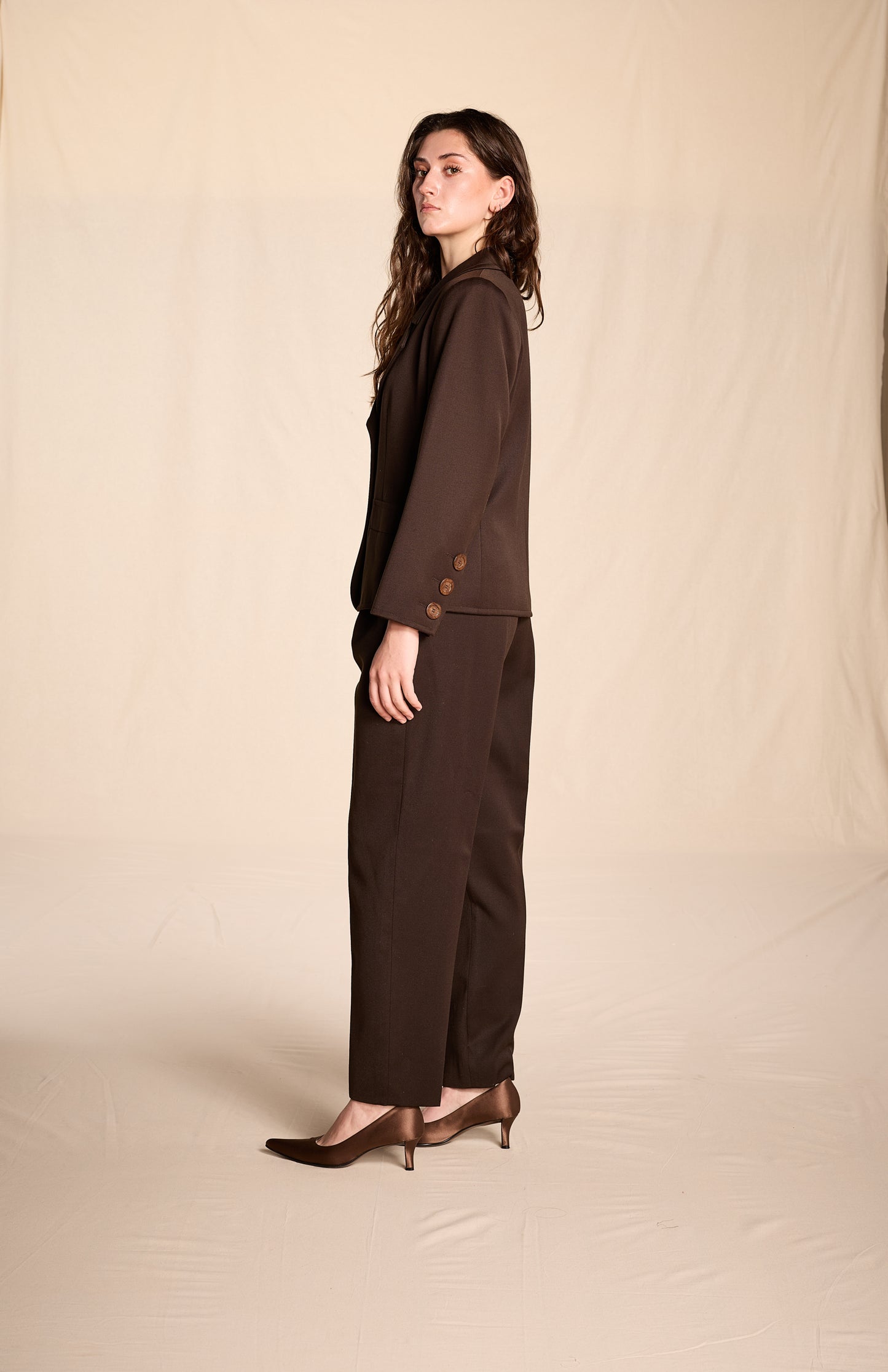 Yves Saint Laurent 1990s Chocolate Brown Pantsuit