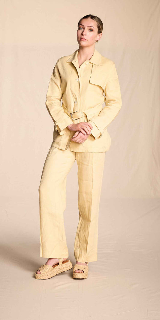 Yves Saint Laurent Spring/Summer 2000 Butter Yellow Linen Suit