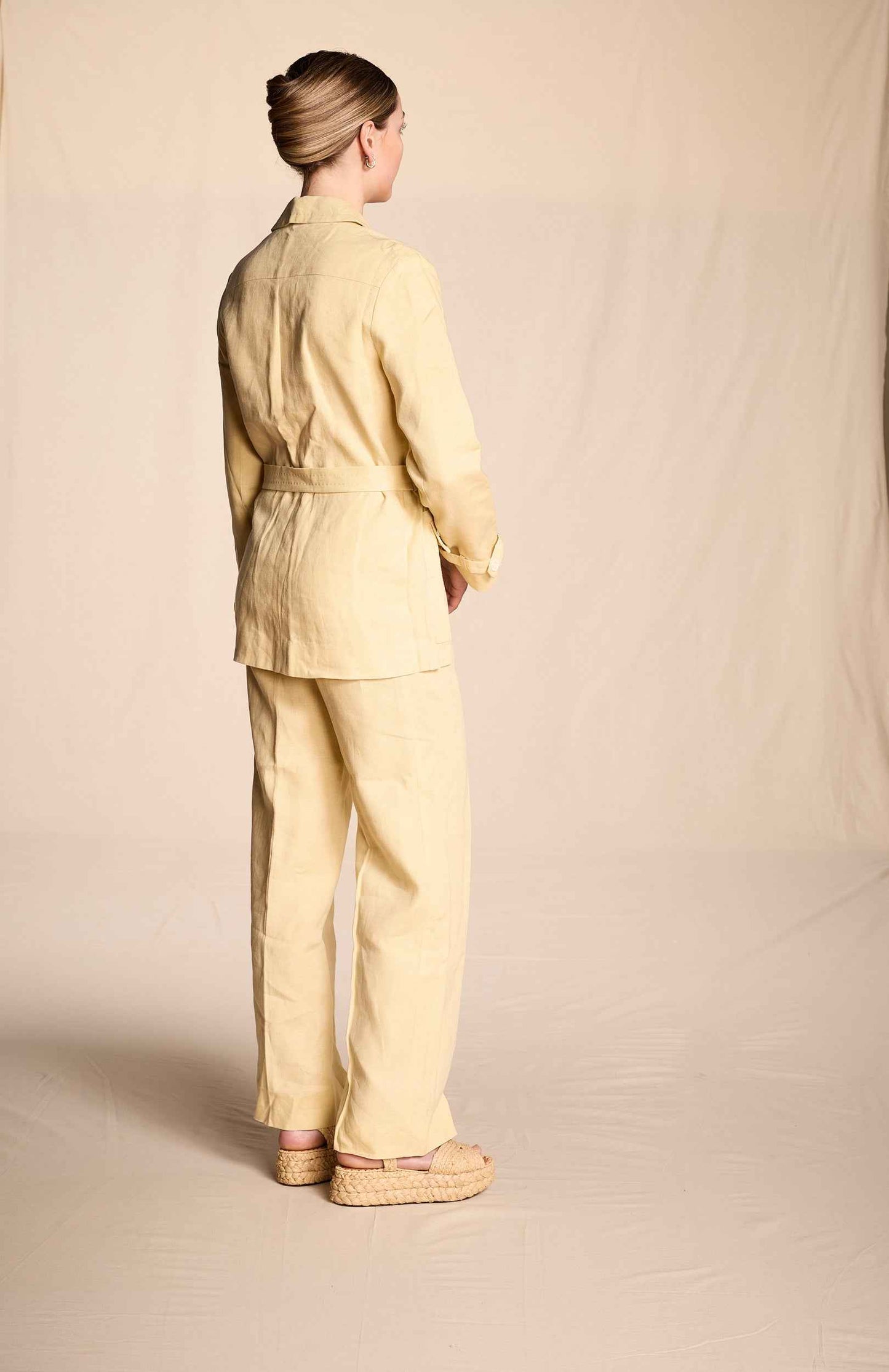 Yves Saint Laurent Spring/Summer 2000 Butter Yellow Linen Suit