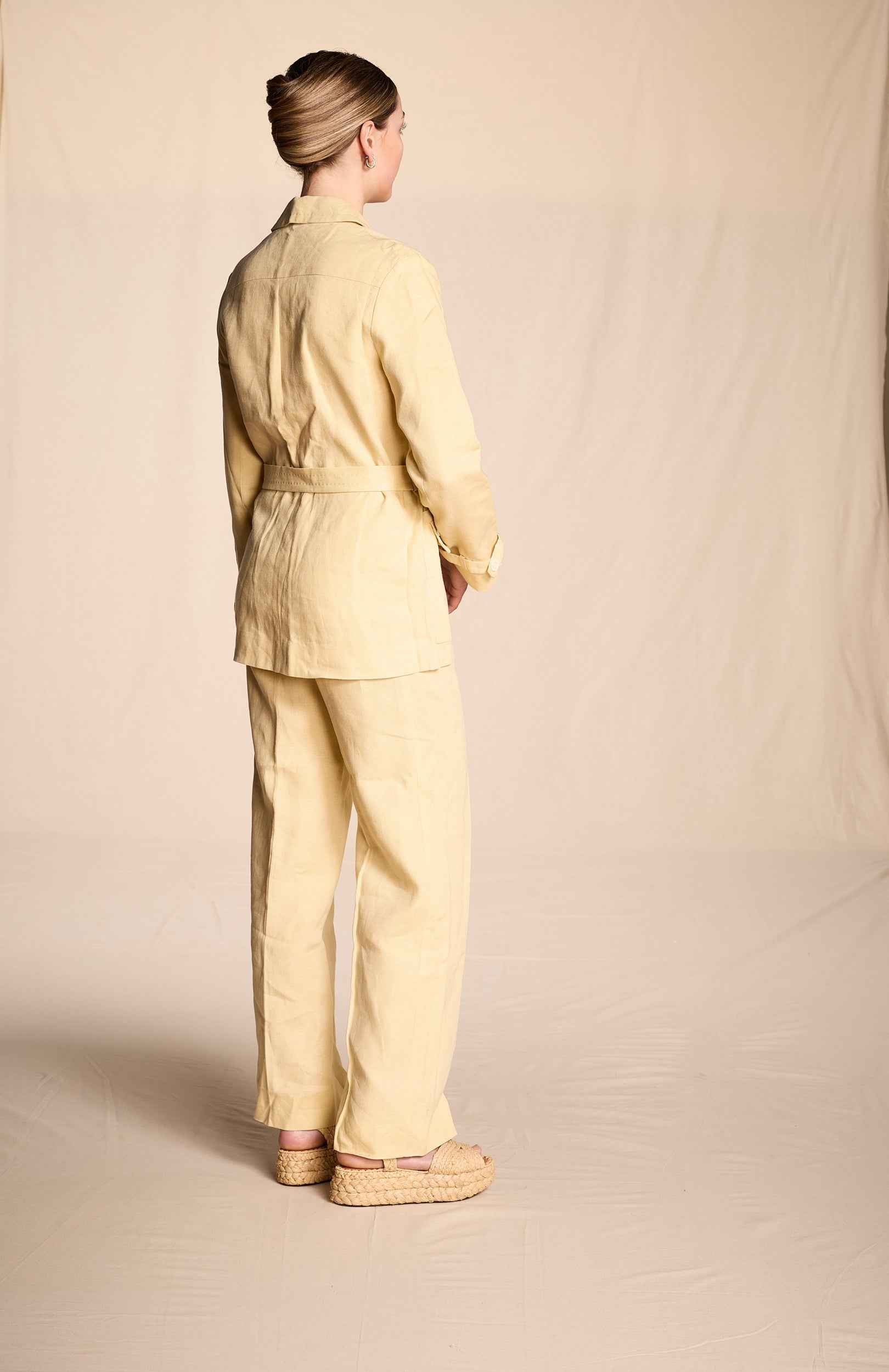 Yves Saint Laurent Spring/Summer 2000 Butter Yellow Linen Suit