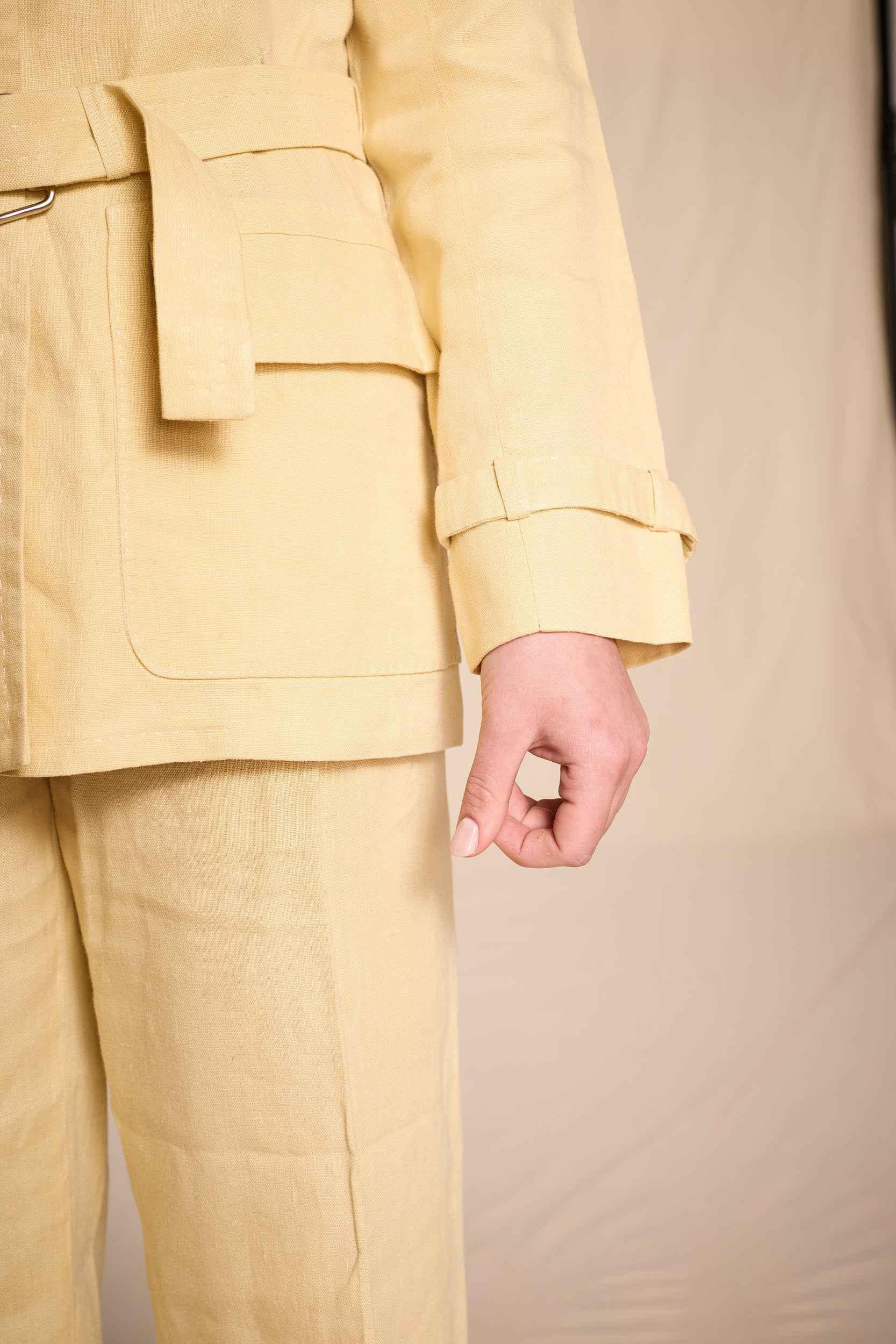 Yves Saint Laurent Spring/Summer 2000 Butter Yellow Linen Suit