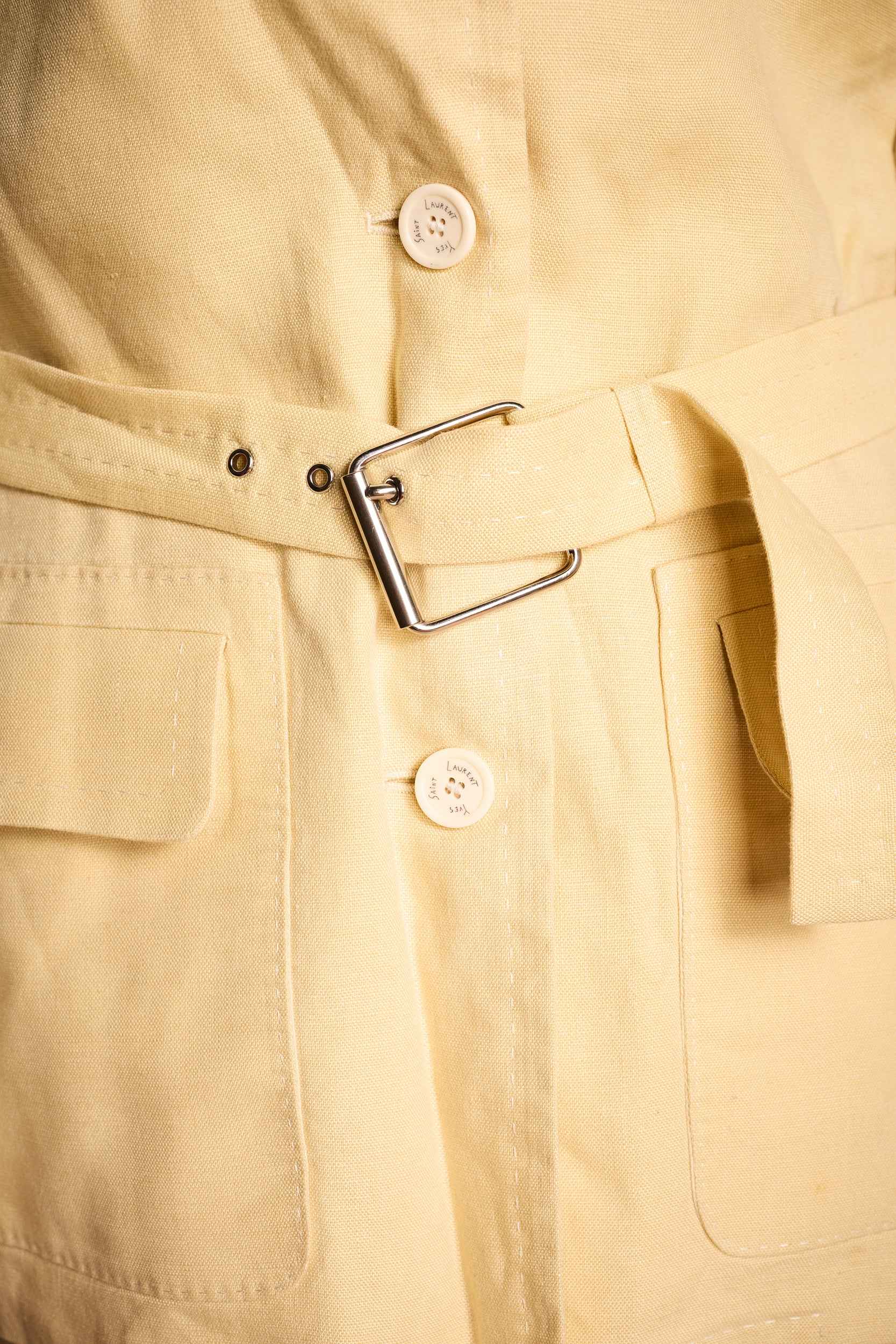 Yves Saint Laurent Spring/Summer 2000 Butter Yellow Linen Suit