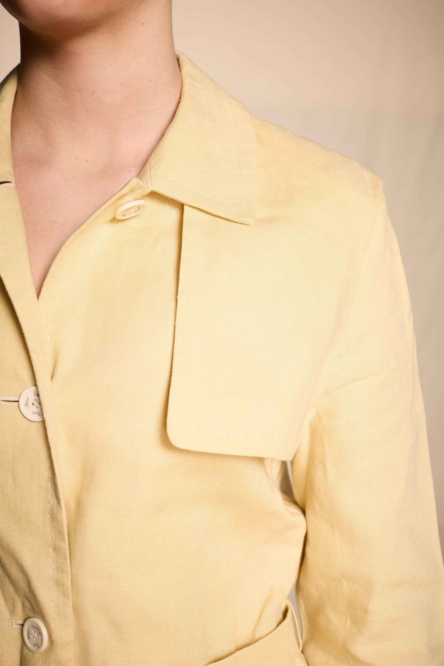 Yves Saint Laurent Spring/Summer 2000 Butter Yellow Linen Suit