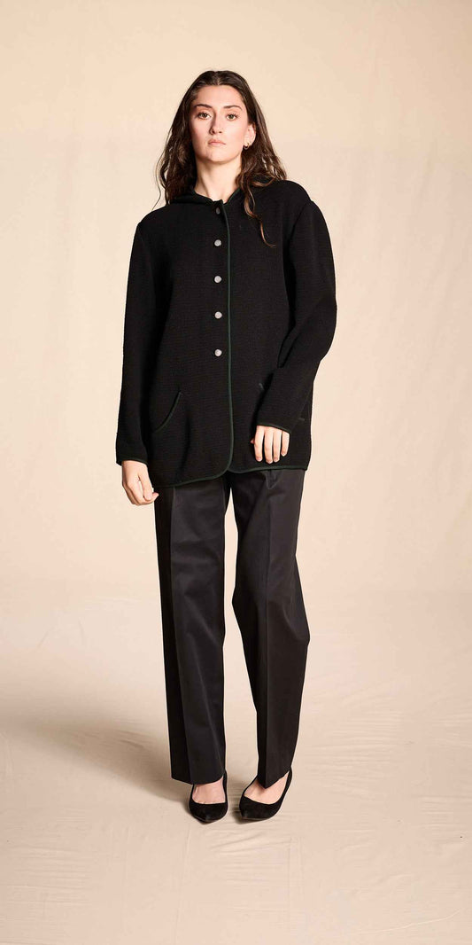 Yves Saint Laurent 1970s-1980s Black Cotton Twill Pants