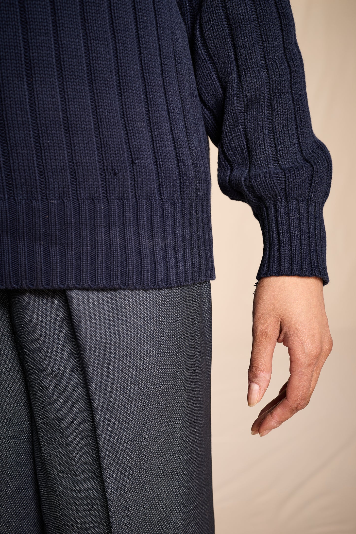 Zoran 1980s Navy Cotton Sweater