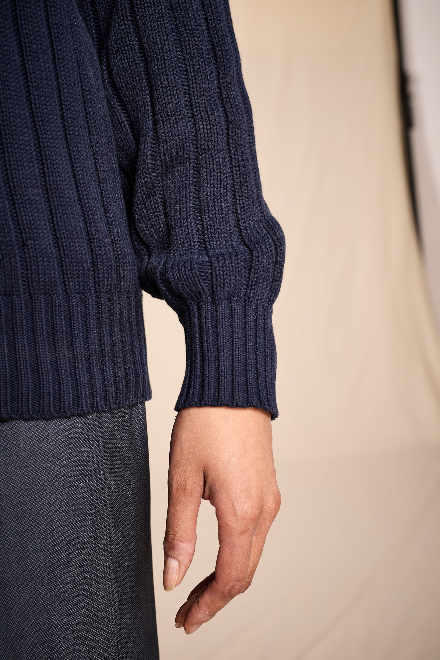 Zoran 1980s Navy Cotton Sweater
