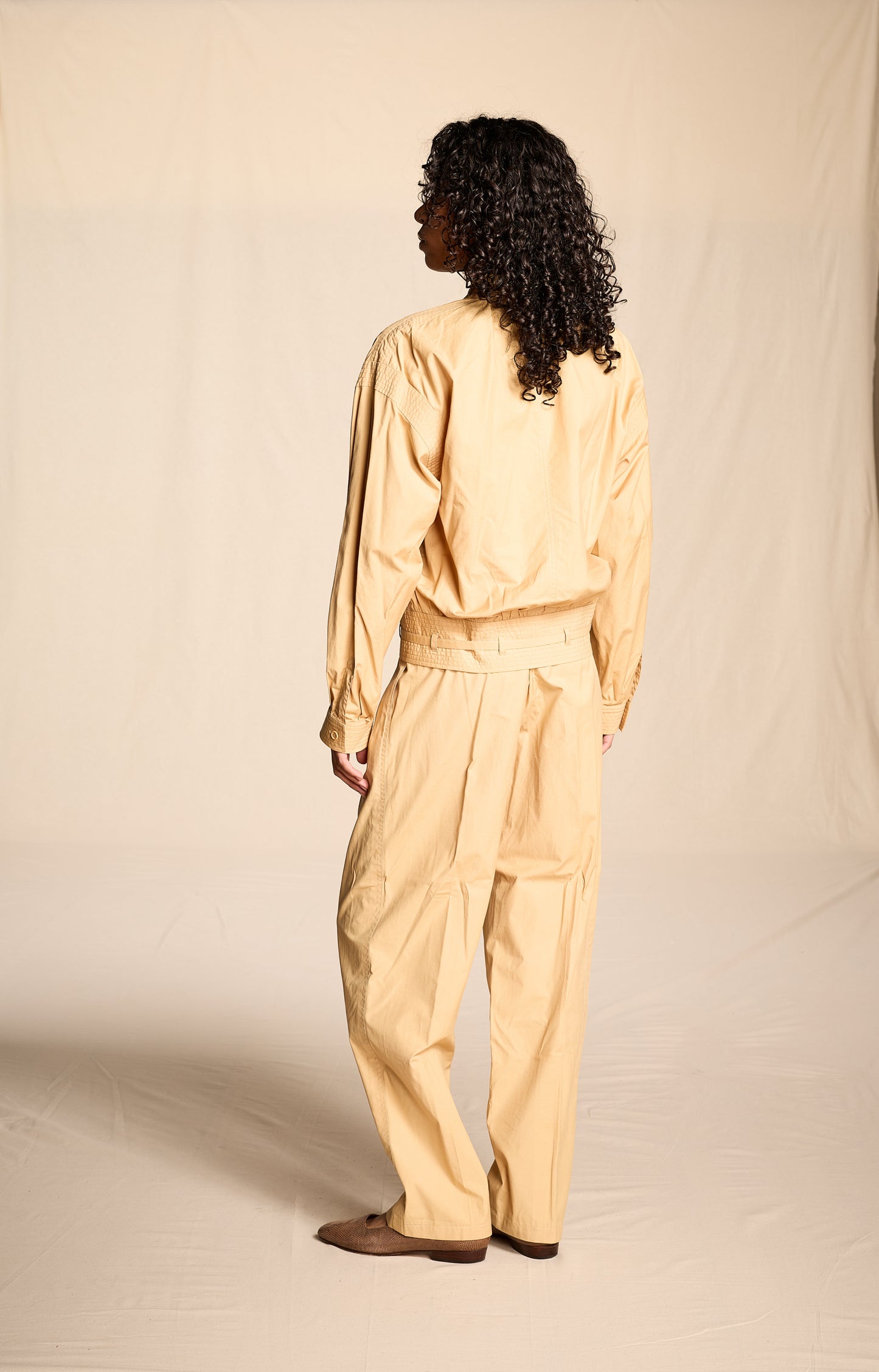 Yves Saint Laurent Spring/Summer 1978 Khaki Cotton Suit Ensemble