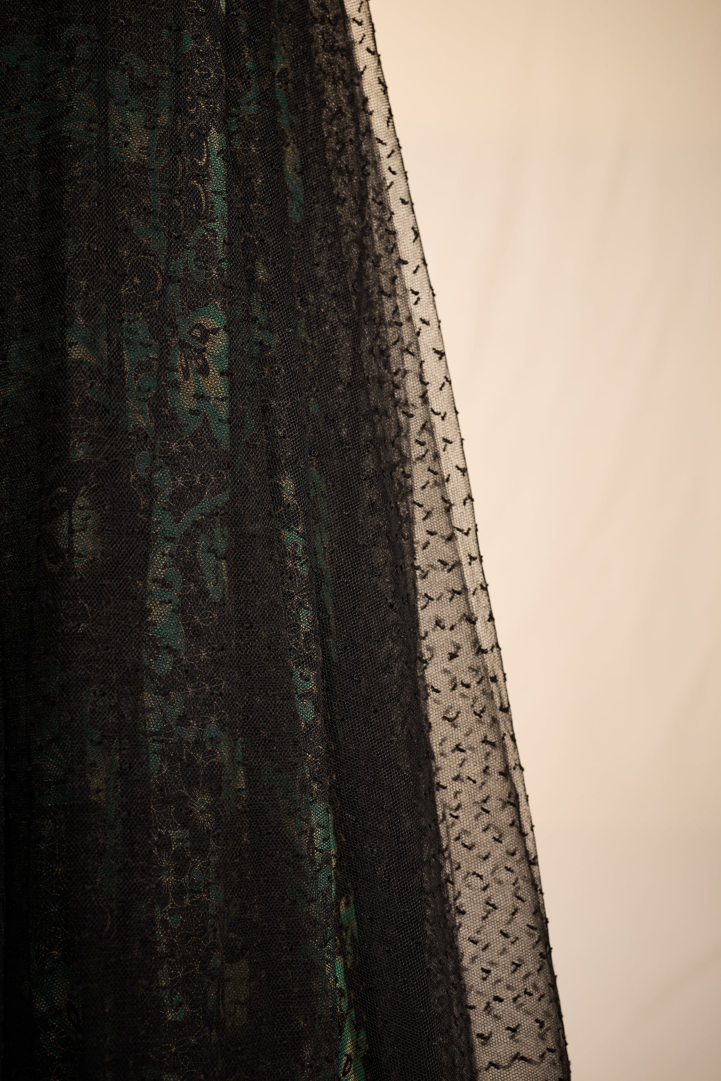 Giorgio Armani 1990s Silk and Lace Circle Skirt