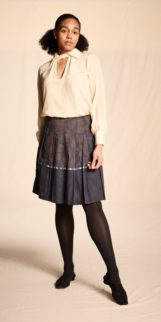 Prada Spring-Summer 2004 Cotton-Blend Dip Dyed Skirt