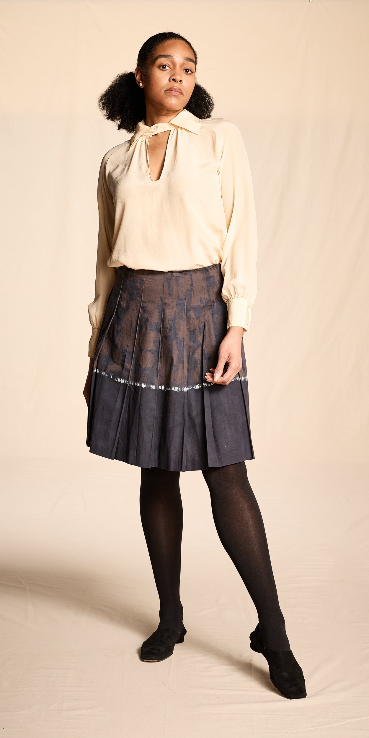 Prada Spring-Summer 2004 Cotton-Blend Dip Dyed Skirt