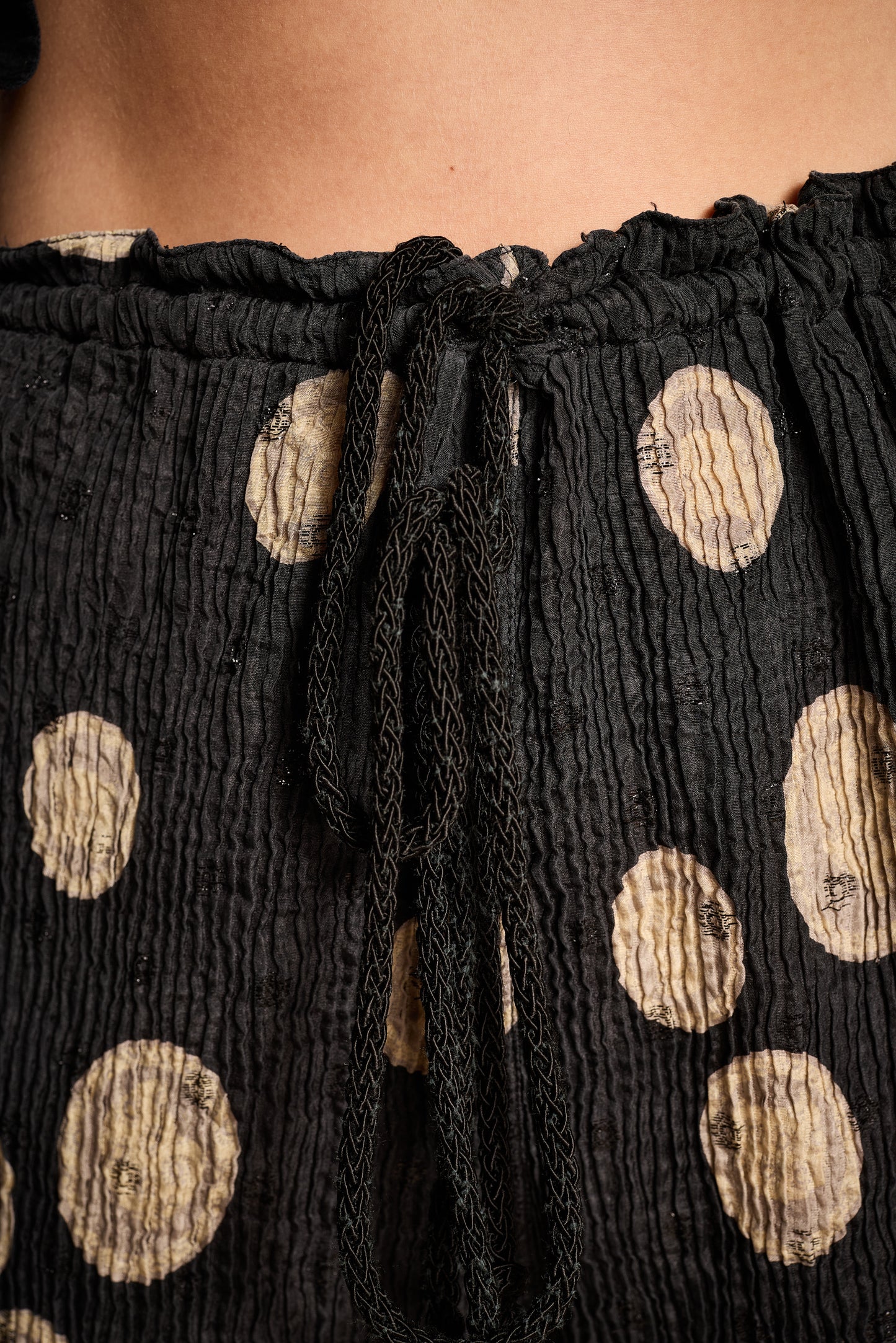 Geoffrey Beene Spring/Summer 1983 Navy Silk Plissé Pants