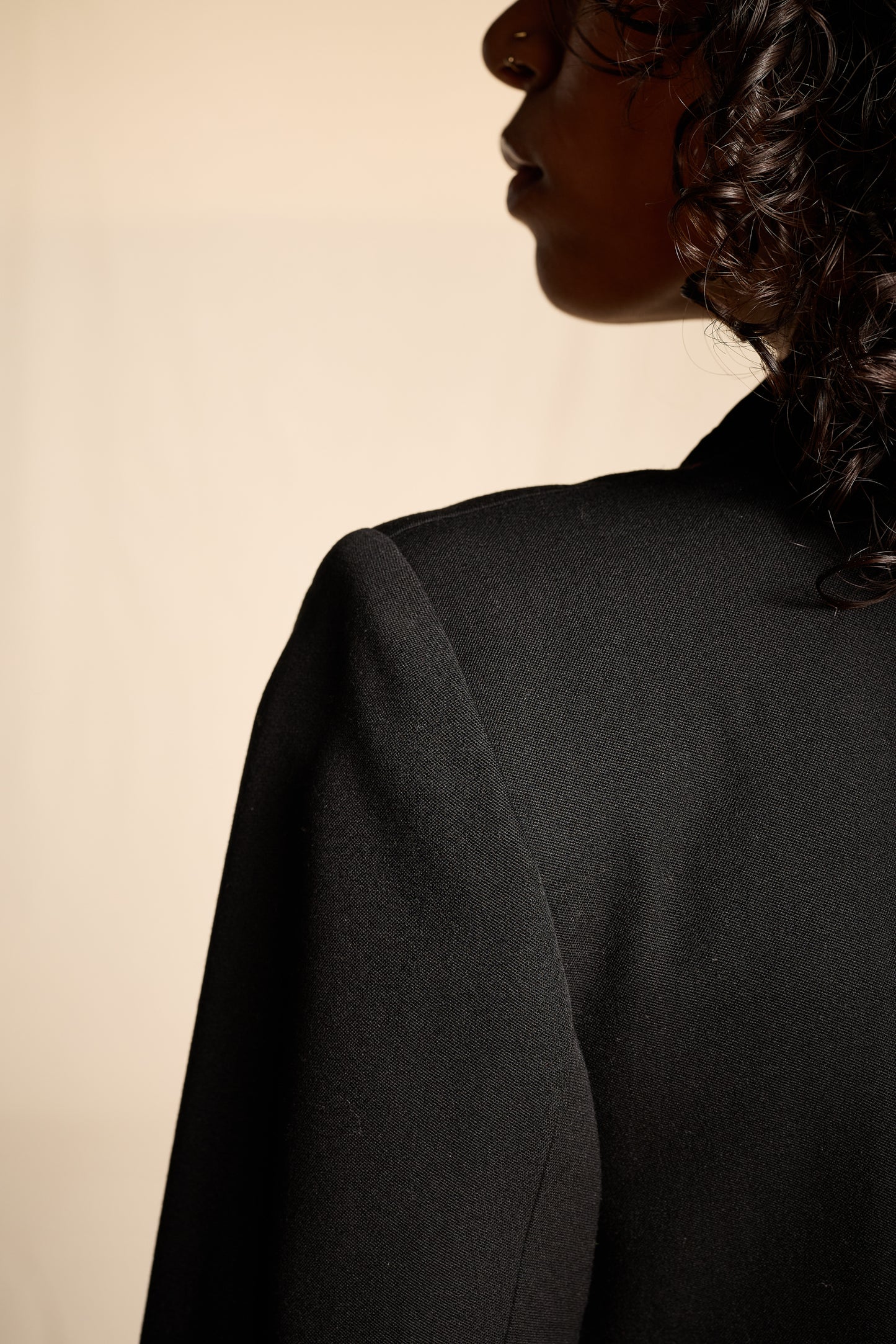 Yves Saint Laurent 1970s Black Wool Velvet and Ribbon Trimmed Jacket and Pants