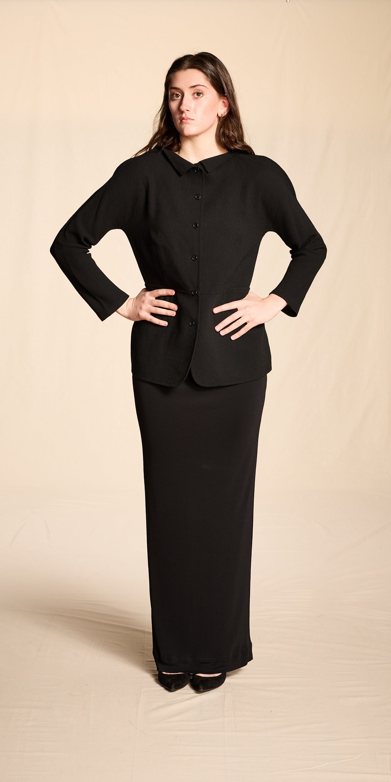 Geoffrey Beene Fall/Winter 1998 Crepe Fitted Evening Jacket