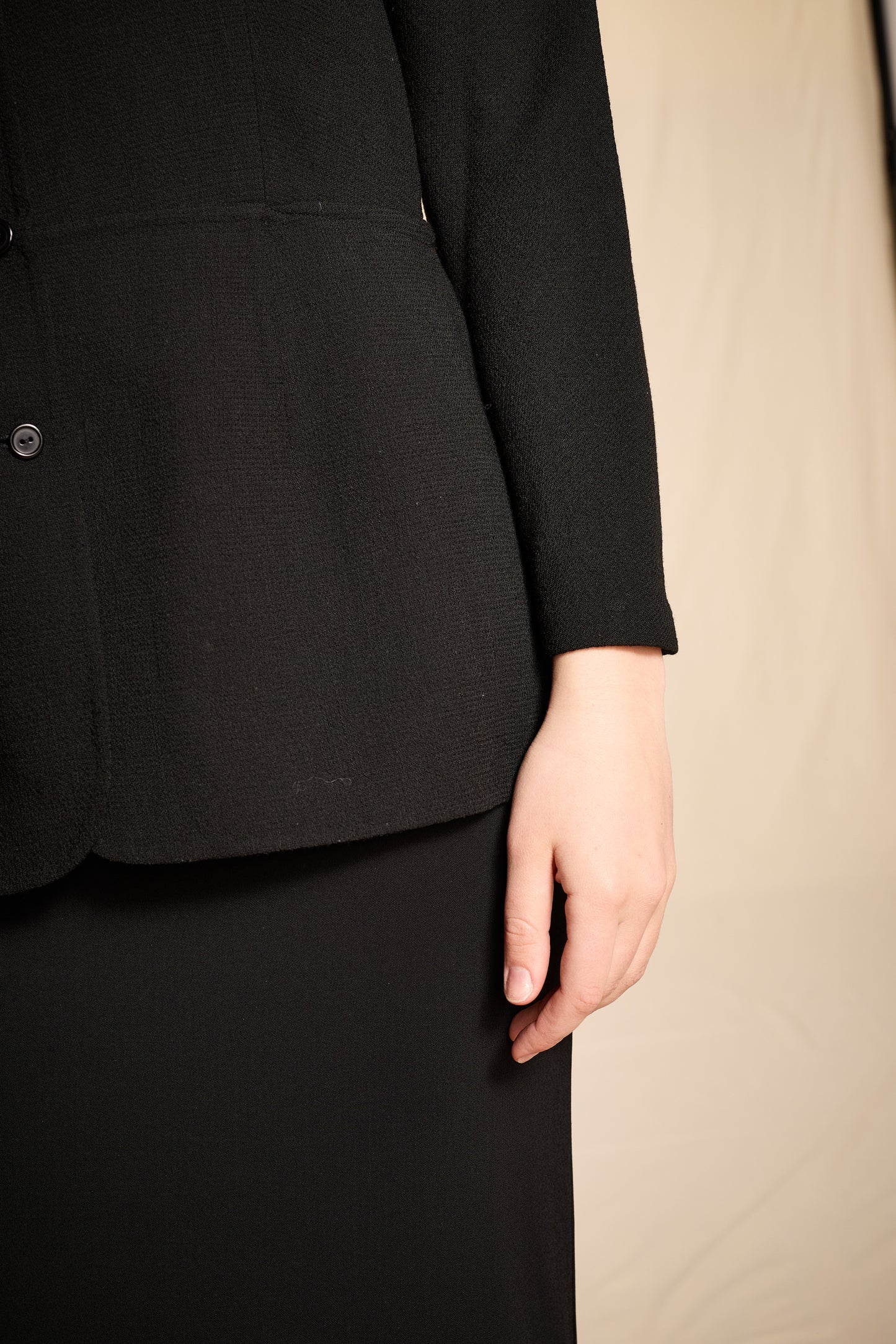 Geoffrey Beene Fall/Winter 1998 Crepe Fitted Evening Jacket