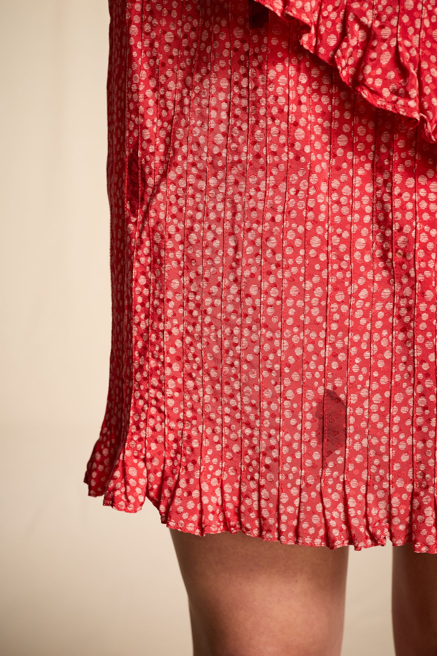 Geoffrey Beene Spring/Summer 1983 Cherry Silk Ensemble