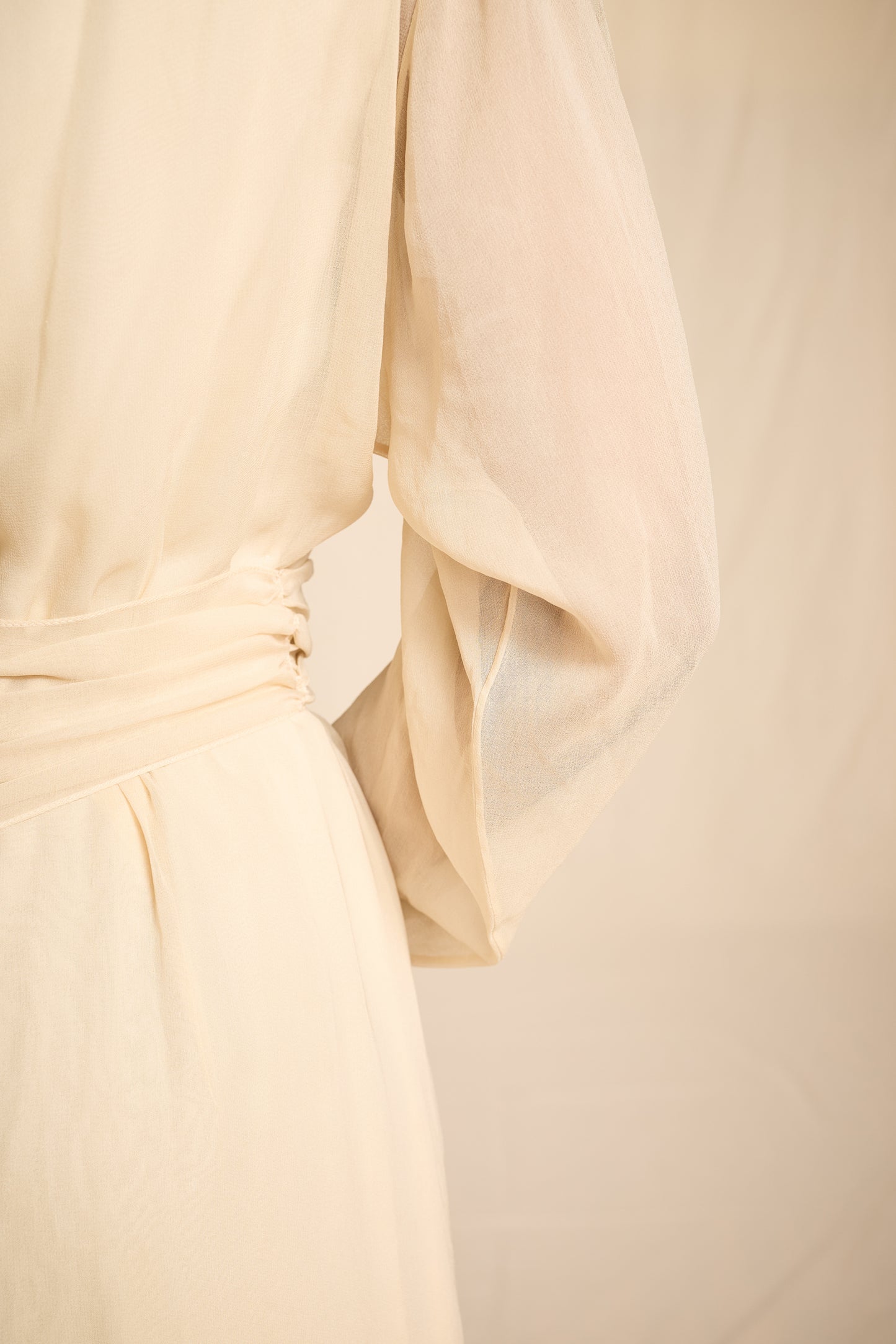 Holly Harp 1990s Ivory Silk Dress