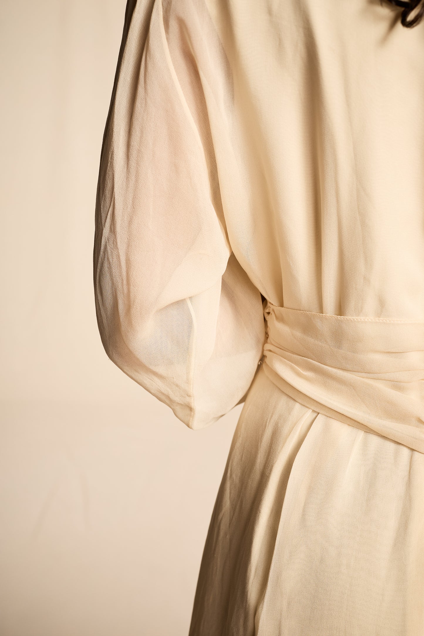 Holly Harp 1990s Ivory Silk Dress