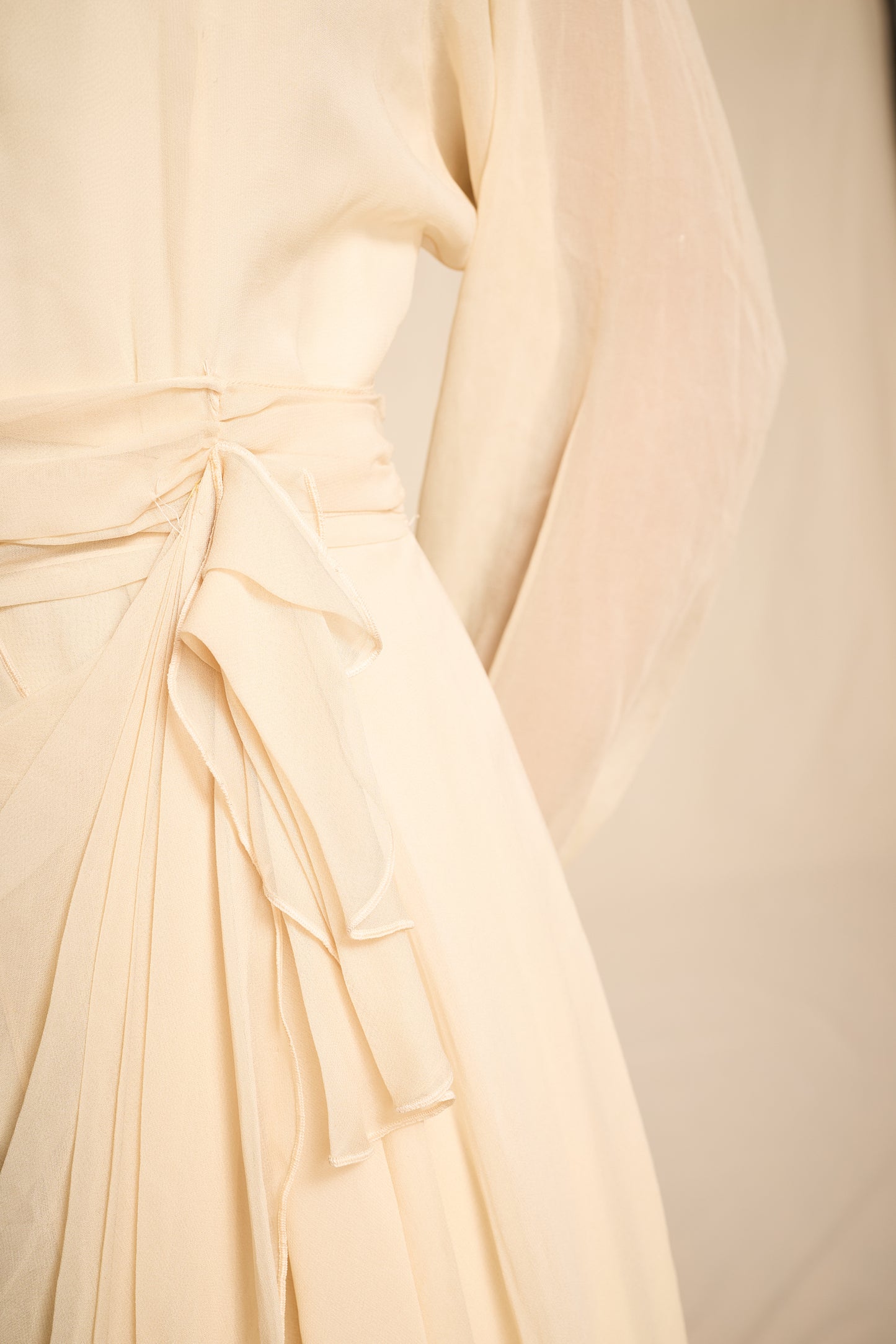 Holly Harp 1990s Ivory Silk Dress