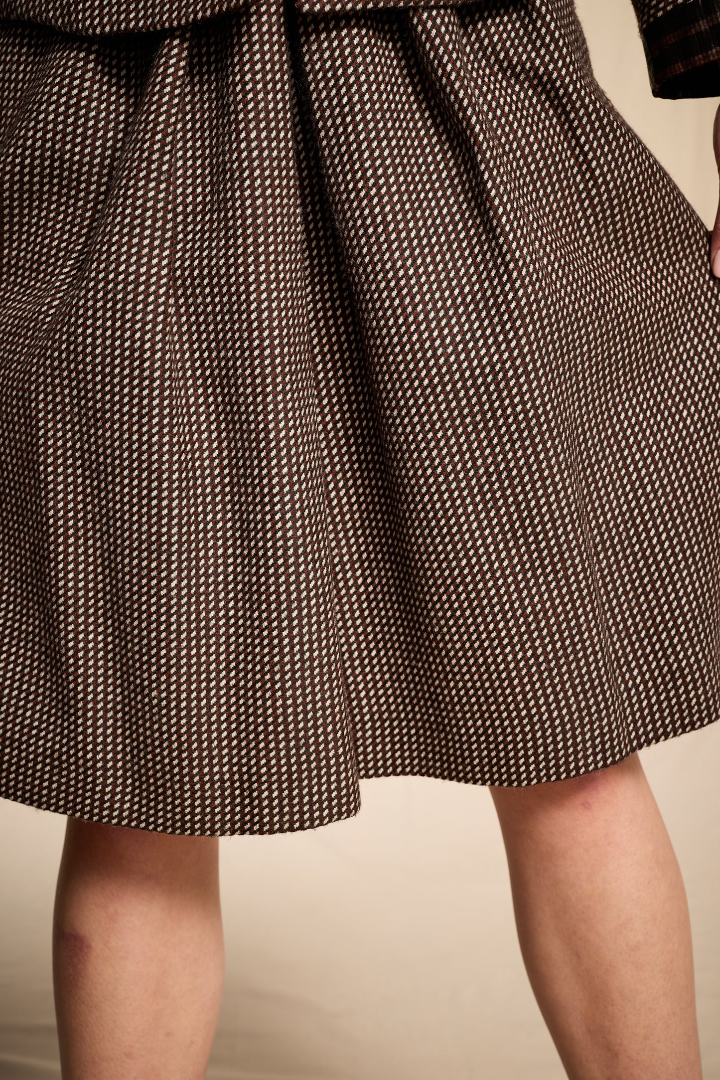 Giorgio Armani Fall/Winter 1981 Brown and Black Wool Culotte Suit