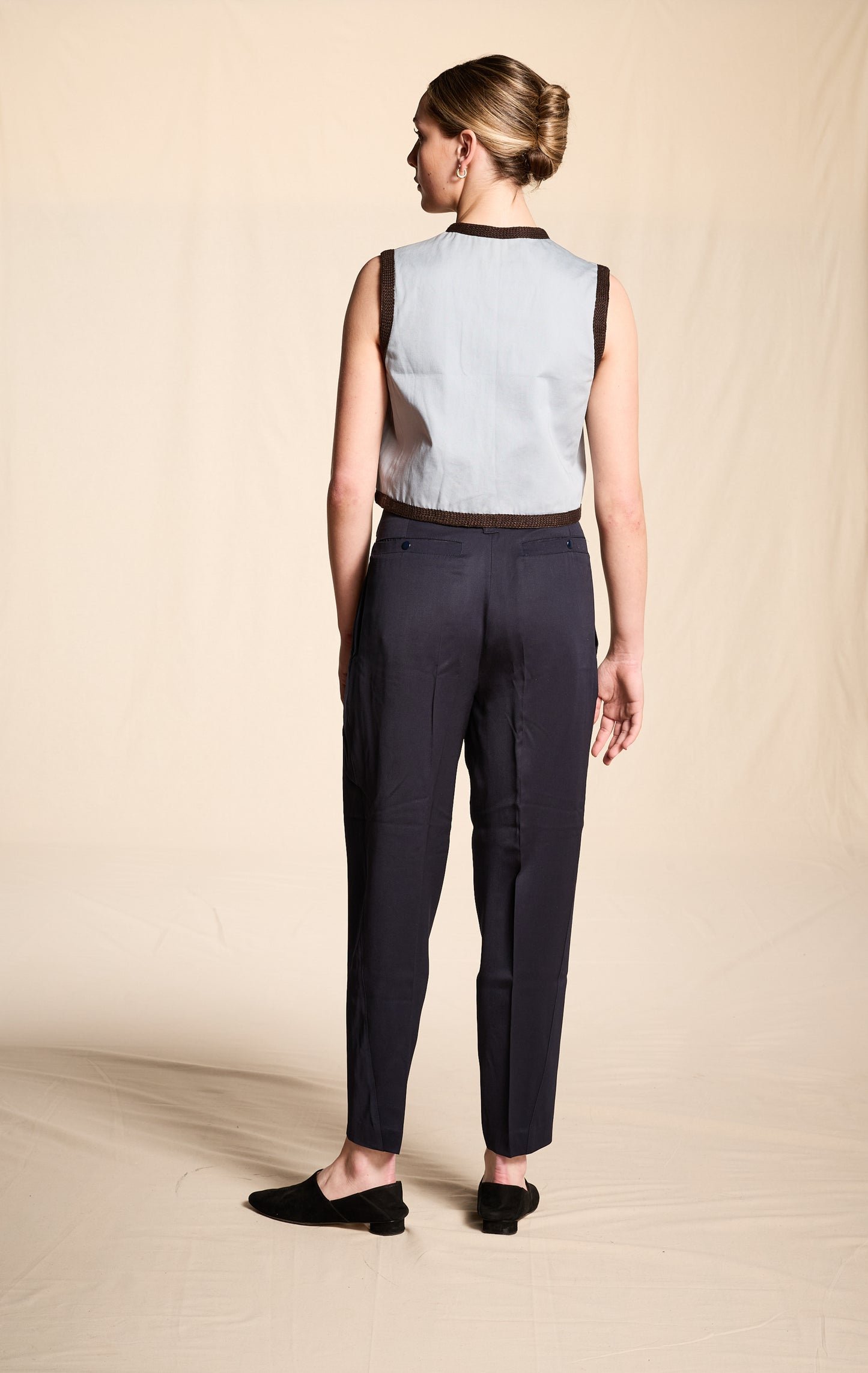 Claude Montana 1980s Navy Wool Trouser Pants