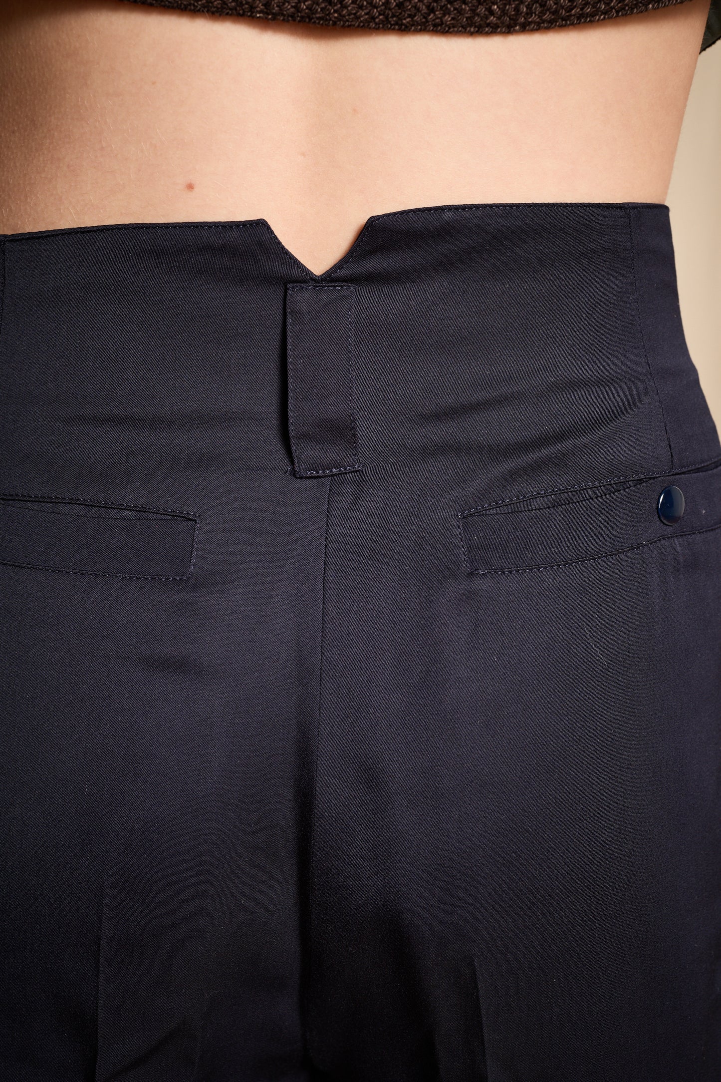 Claude Montana 1980s Navy Wool Trouser Pants