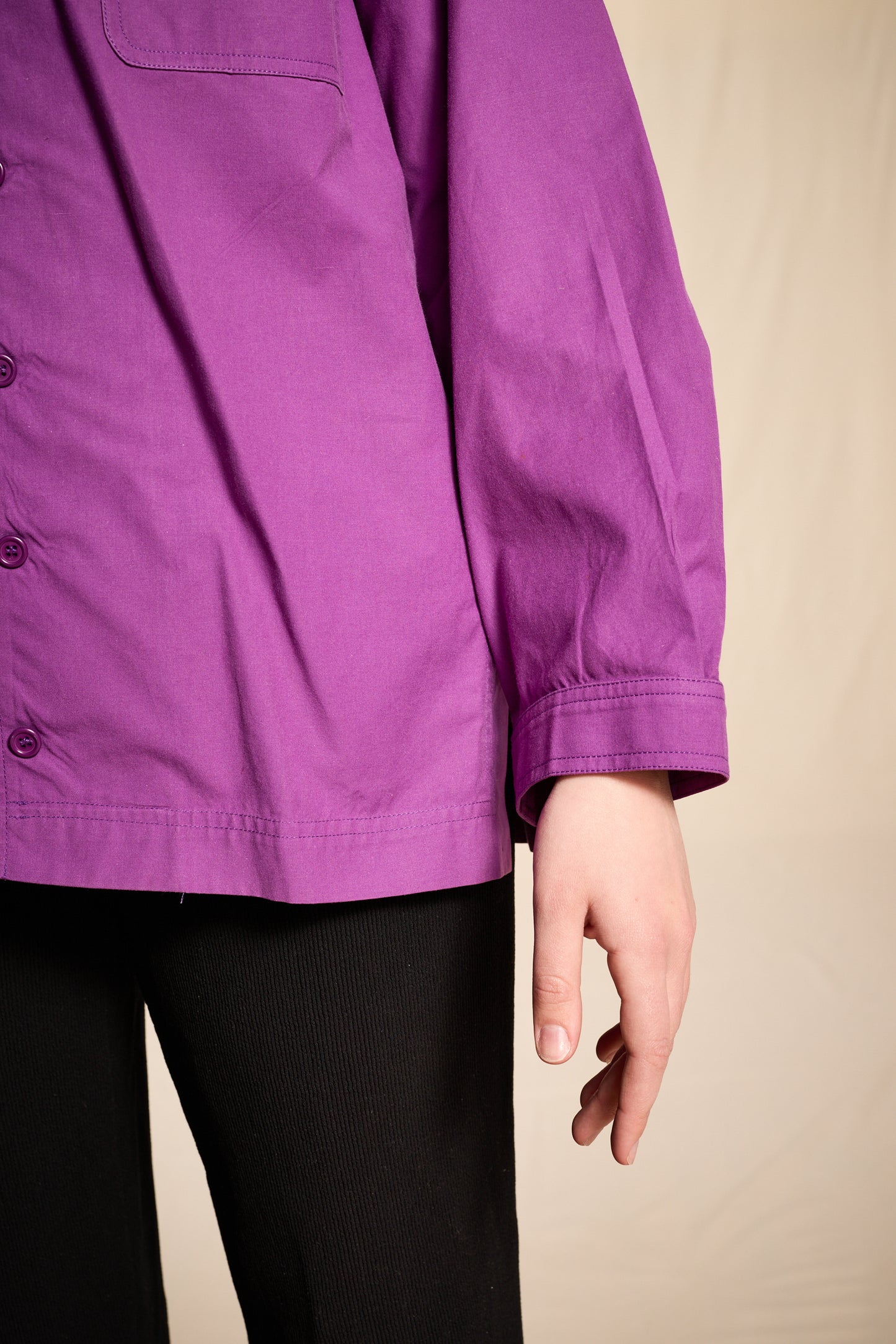 Yves Saint Laurent 1970s Orchid Cotton Chore Shirt