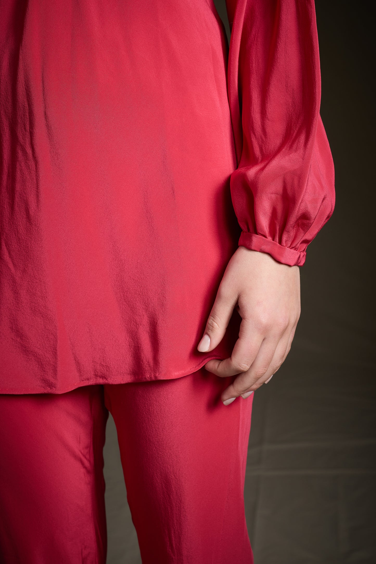 Halston 1970s-1980s Pink Silk Ensemble
