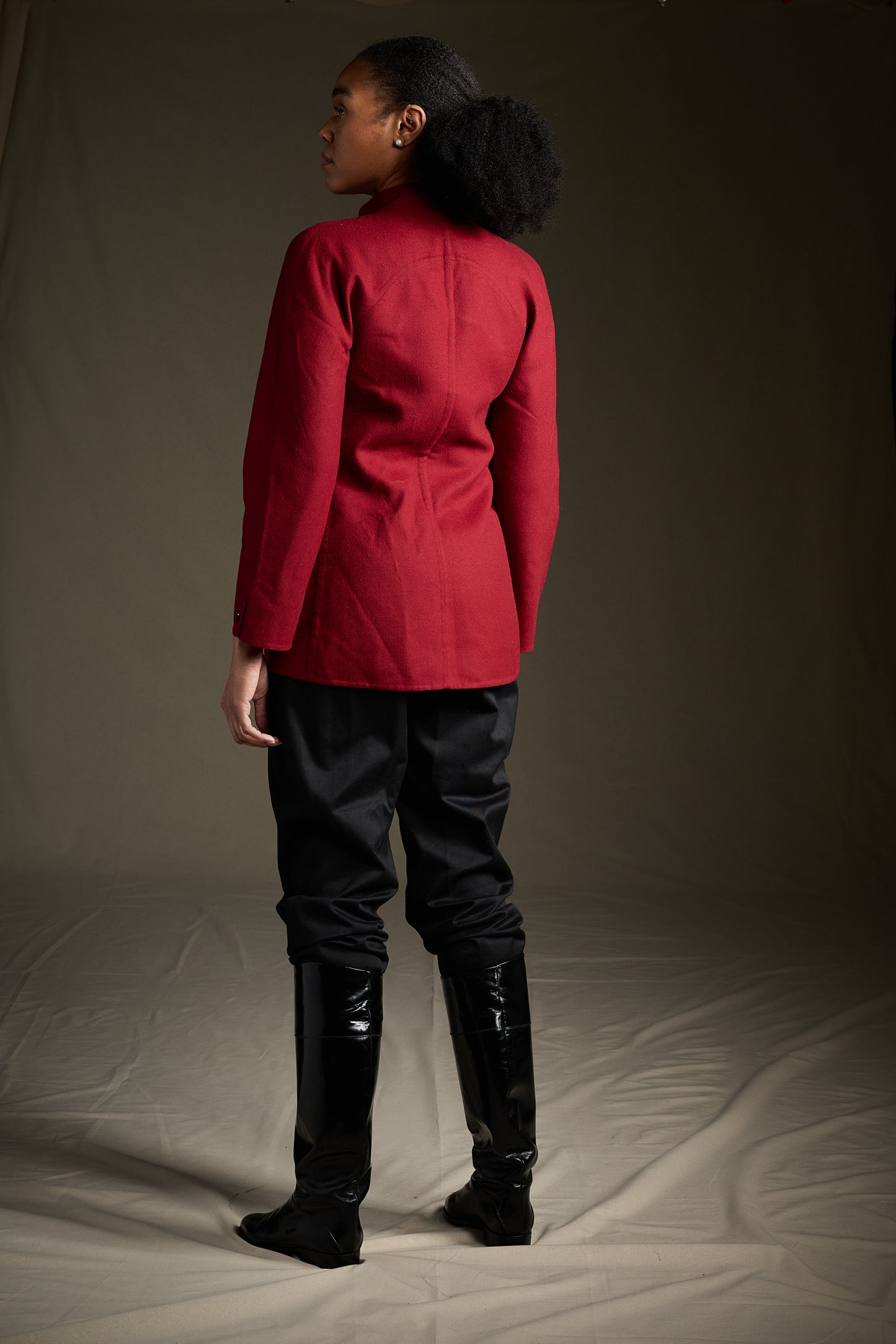 Halston 1970s Raspberry Red Wool Jacket