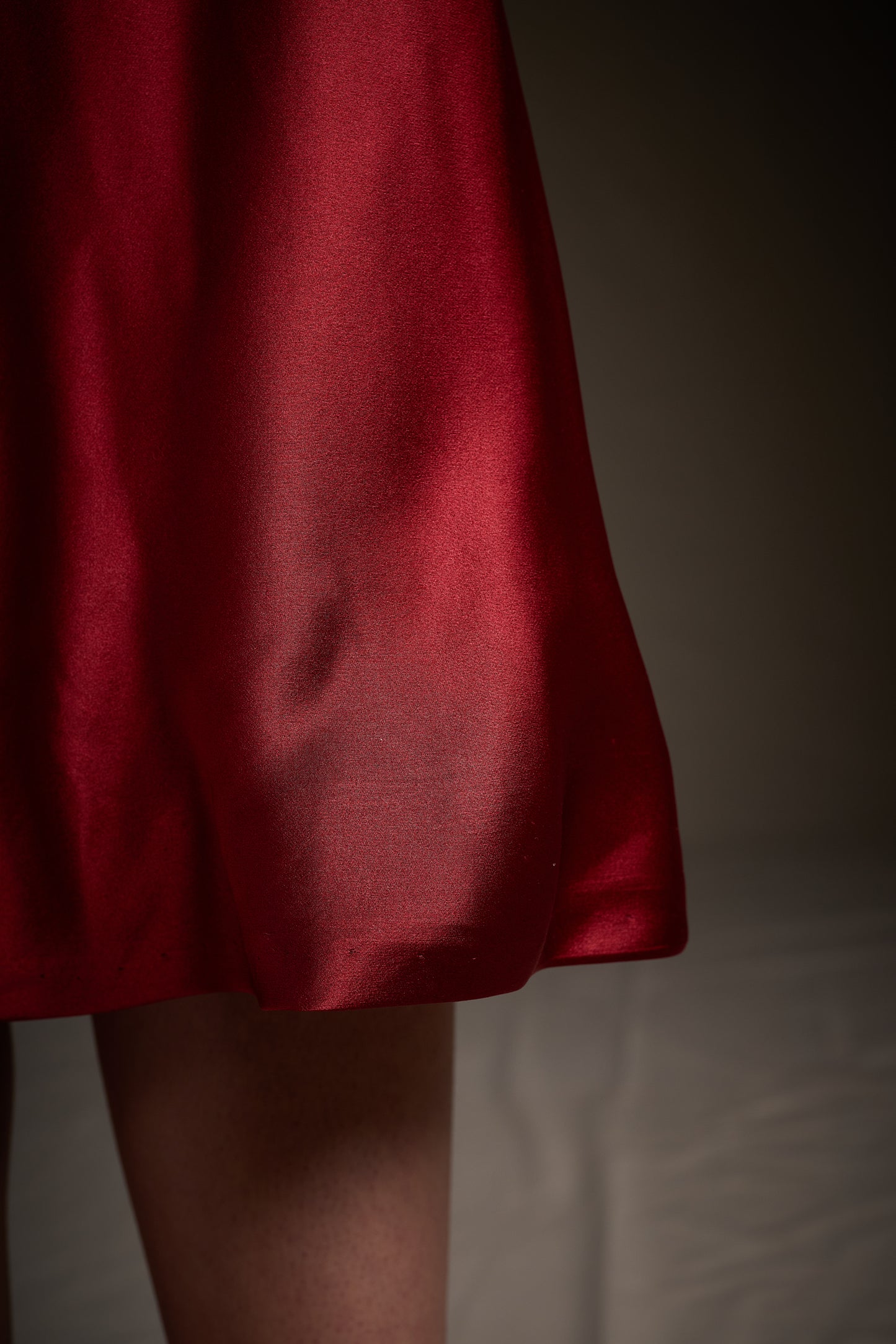 Halston 1970s Deadstock Crimson Silk Bias Cut Ensemble