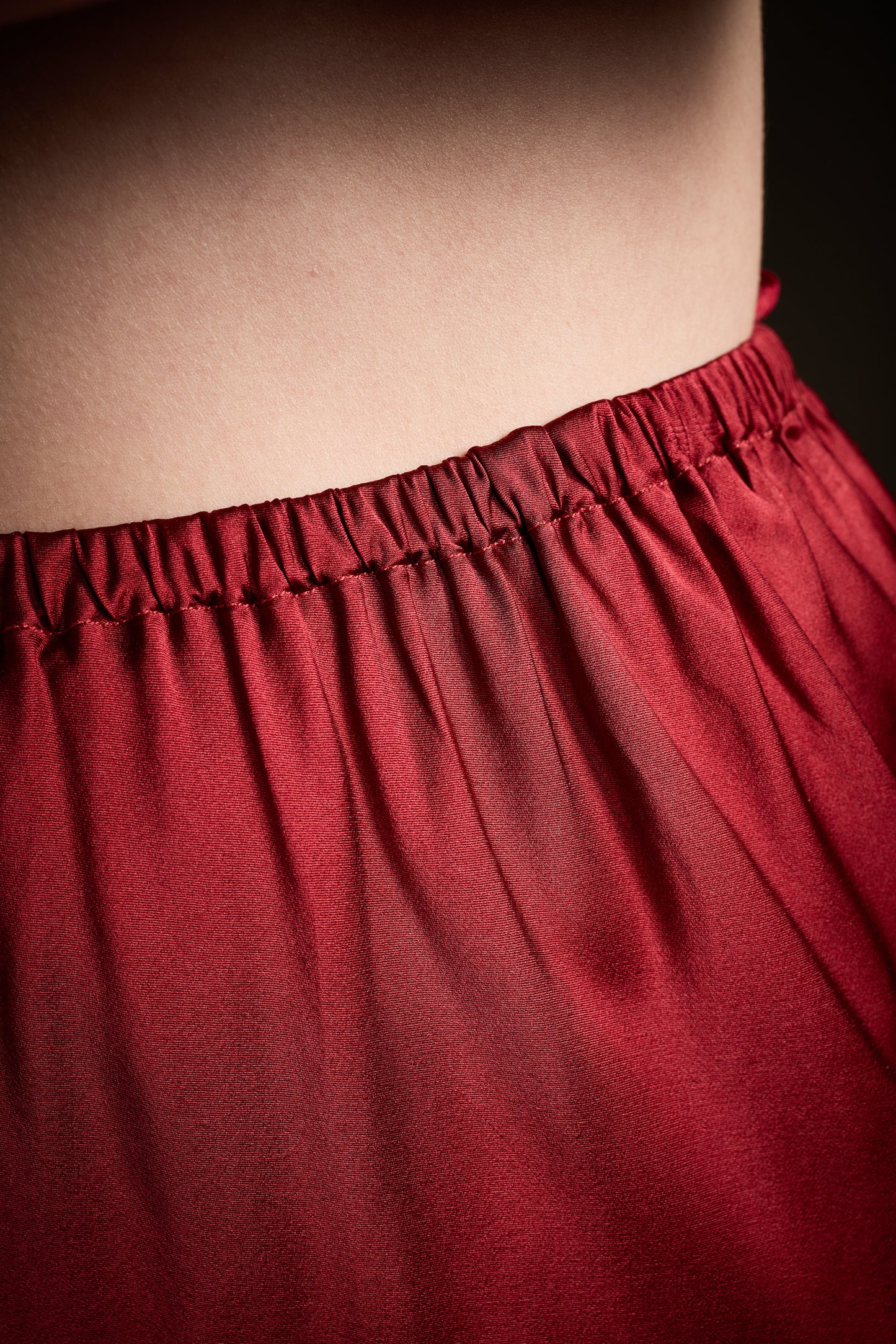Halston 1970s Deadstock Crimson Silk Bias Cut Ensemble