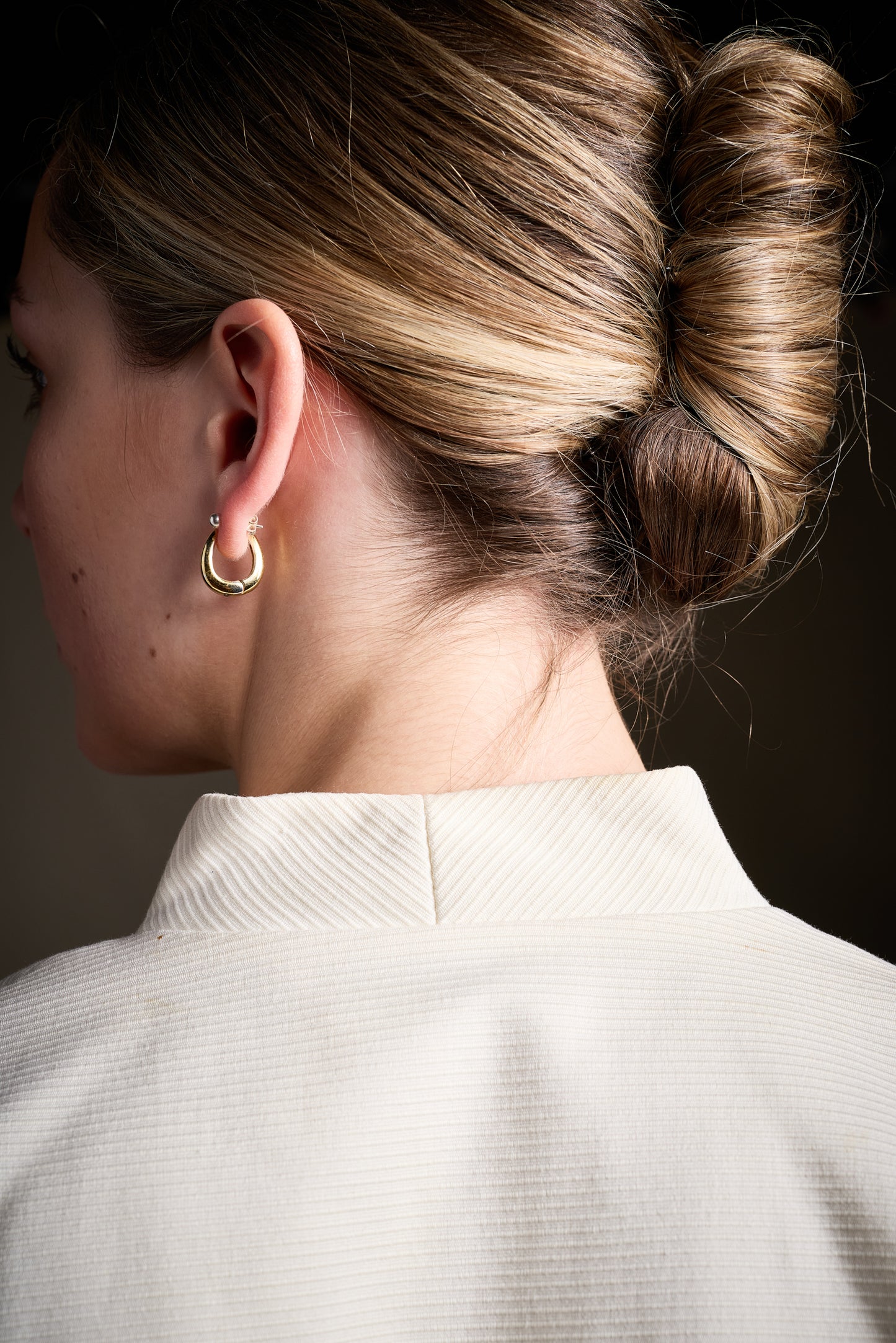 Halston 1980s Cream Corded Jacket With a Shawl Collar